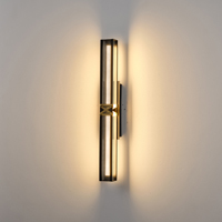 Απλικα toixoy αλουμινιο-μεταλλο-ακρυλικο led 12w 840lm 3000k 60x600mm μαυρο-χρυσο Arte Illumina luis
