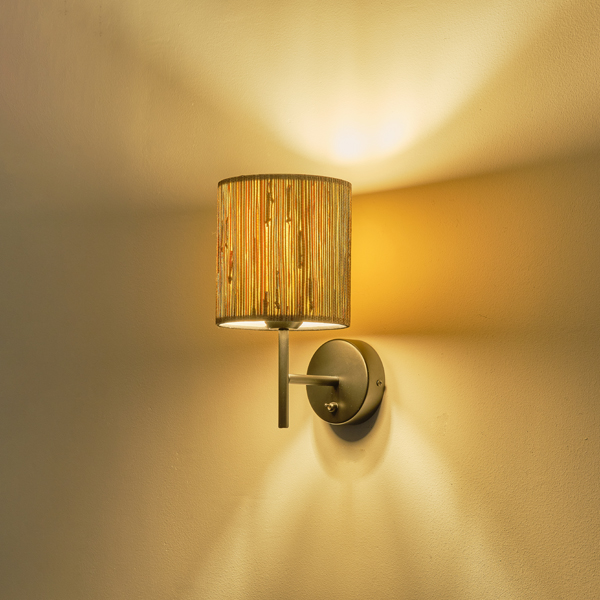 Απλικα τοιχου pampas 1xe27 max 15w φ190x270mm μπεζ Arte Illumina aenon