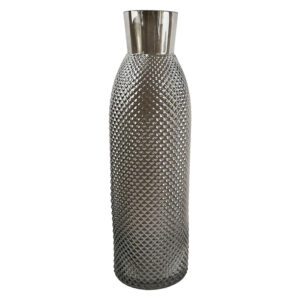 Βάζο Γυάλινο Φιμέ Με Ανάγλυφο Σχέδιο 40x13.5cm | Μοντέρνο Βάζο με Στενό Στόμιο | HC2727-40LT - Box In Θεσσαλονίκη - 25ης Μαρτίου 111