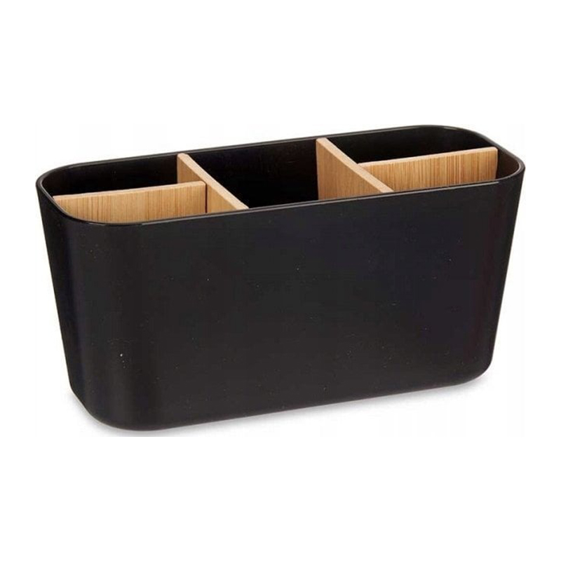 Θήκη οργάνωσης μαύρη/bamboo χωρίσματα 9 x 21 x 10 cm. | 029.89422 - Box In Θεσσαλονίκη - 25ης Μαρτίου 111