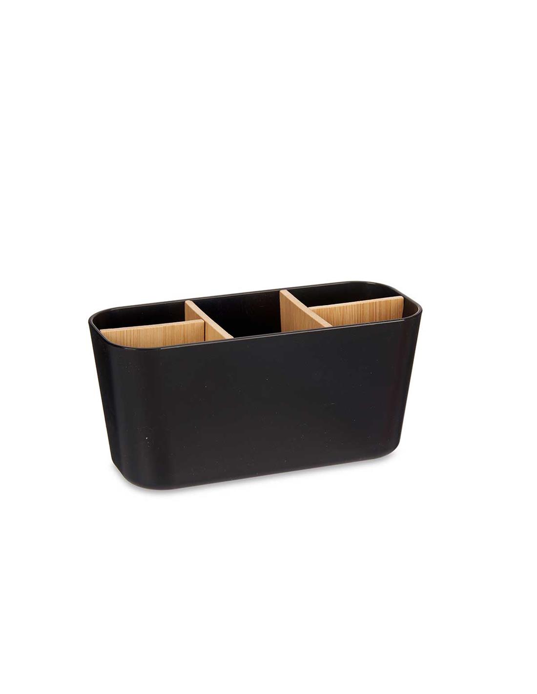 Θήκη οργάνωσης μαύρη/bamboo χωρίσματα 9 x 21 x 10 cm. | 029.89422 - Box In Θεσσαλονίκη - 25ης Μαρτίου 111