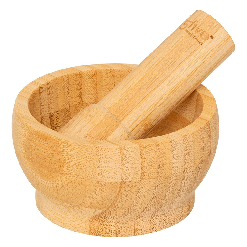 Ξύλινο Γουδί Κουζίνας από Bamboo 13.5x5cm με Γουδοχέρι | 07.120059 - Box In Θεσσαλονίκη - 25ης Μαρτίου 111