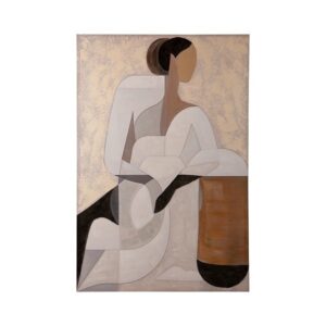 Πίνακας Σε Καμβά Γυναικεία Φιγούρα 80x120cm | Μοντέρνος Abstract Πίνακας Λευκό-Μπεζ-Καφέ | 812-20102 - Box In Θεσσαλονίκη - 25ης Μαρτίου 111