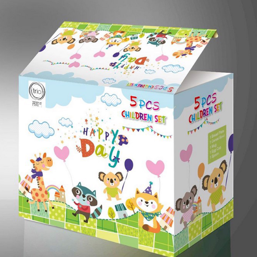Παιδικό Σετ Φαγητού Cryspo Trio "Happy Day" 5τμχ από Πορσελάνη | 28.8394.90 - Vibrant Breakfast & Dining Set - Box In Θεσσαλονίκη - 25ης Μαρτίου 111