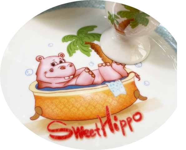 Παιδικό Σετ Φαγητού "Sweet Hippo" από Πορσελάνη Πολύχρωμο 4τμχ GC09221 - Box In Θεσσαλονίκη - 25ης Μαρτίου 111