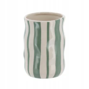 Ποτήρι Οδοντόβουρτσας Stoneware "Green Stripes" 8.1x11.6cm | 06.61192144 - Box In Θεσσαλονίκη - 25ης Μαρτίου 111