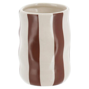 Ποτήρι Οδοντόβουρτσας Stoneware "Mocha Stripes" 8.1x11.6cm | 06.61192164 - Box In Θεσσαλονίκη - 25ης Μαρτίου 111