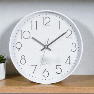 Ρολόι Τοίχου Πλαστικό Λευκό - Ασημί 30cm | 813-30050 – Φωτεινό Minimalist Wall Clock - Box In Θεσσαλονίκη - 25ης Μαρτίου 111