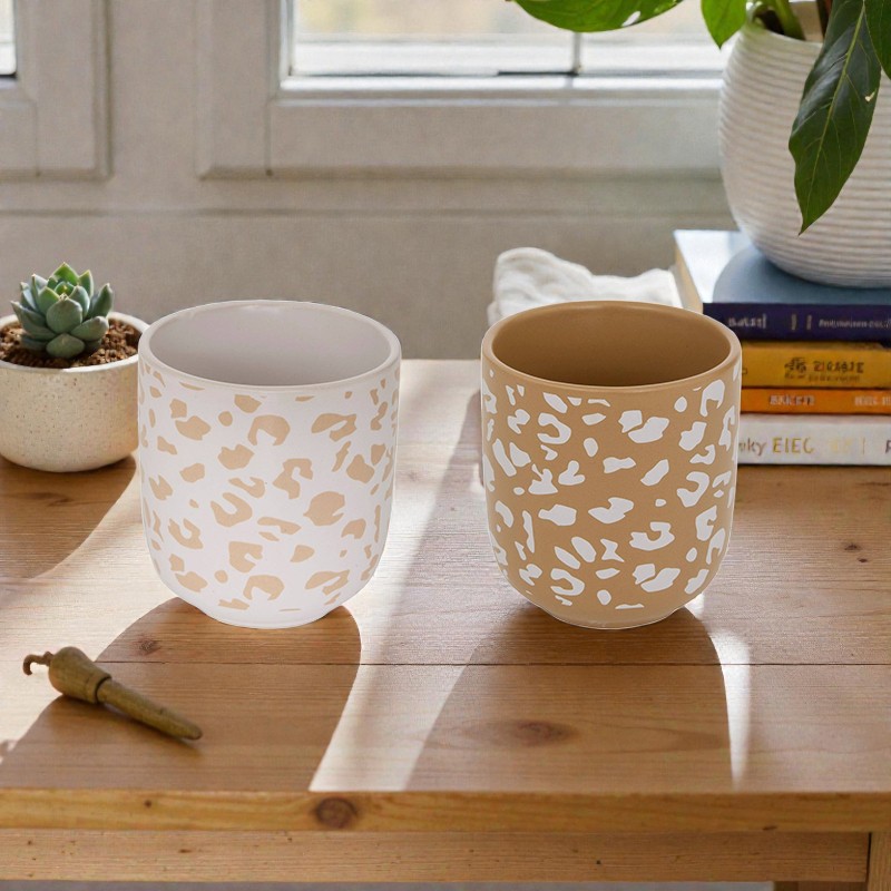 Σετ 4 Κούπες Espresso "Leopard" Stoneware 6x6.5cm | 07.207154 – Exotic Animal Print Coffee Set - Box In Θεσσαλονίκη - 25ης Μαρτίου 111