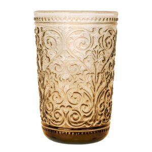 Σετ 6 γυάλινα ποτήρια νερού "Vintage Tiero Brown"  410 ml -  8