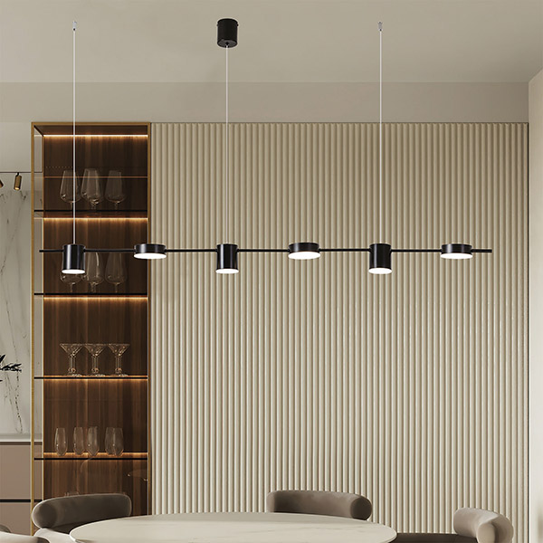 Φωτιστικο κρεμαστο 6φωτο led 36w 153x150 μαυρο Arte Illumina