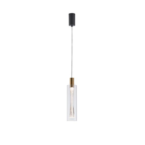 Φωτιστικο κρεμαστο γυαλι μονοφωτο led 8w 780lm 3000k φ90x1700mm διαφανες Arte Illumina vial