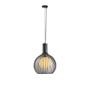 Φωτιστικο κρεμαστο μεταλλο μονοφωτο 1xe27 max 15w φ340x1520mm maυρο-λευκο Arte Illumina airy