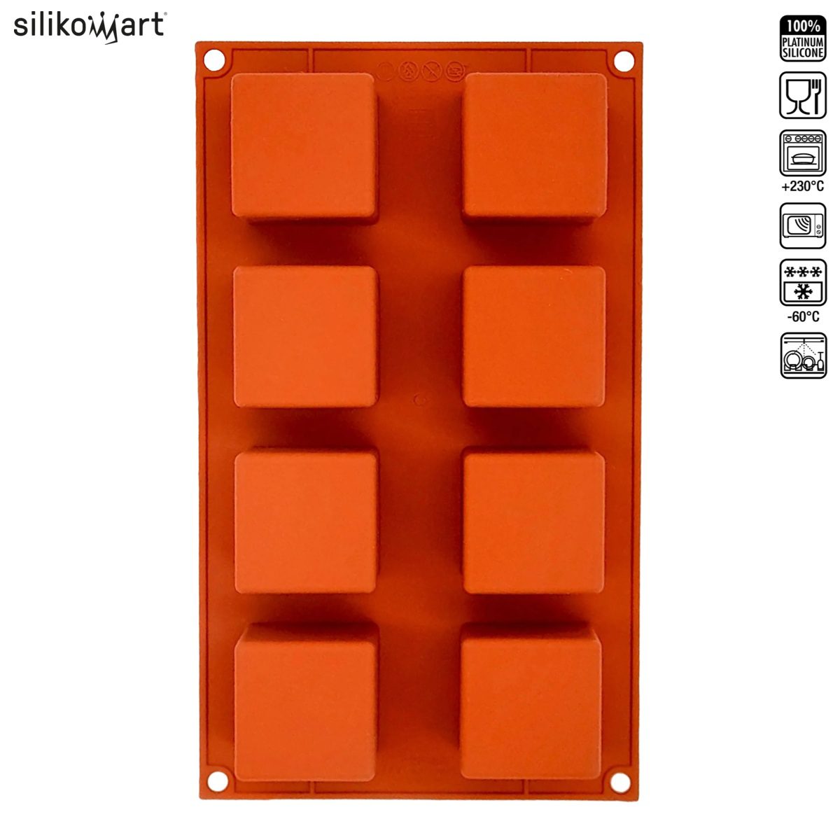 SILIKOMART CLASSIC SF104 CUBO ΦΟΡΜΑ ΣΙΛΙΚΟΝΗΣ 8x125ml 50x50x50mm-Box in Thessaloniki