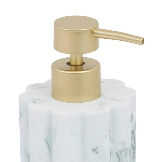 Dispenser Polyresin με Εφέ Λευκού Μαρμάρου 230ml 7.8x17.6cm 013.213320 - Box In Θεσσαλονίκη - 25ης Μαρτίου 111