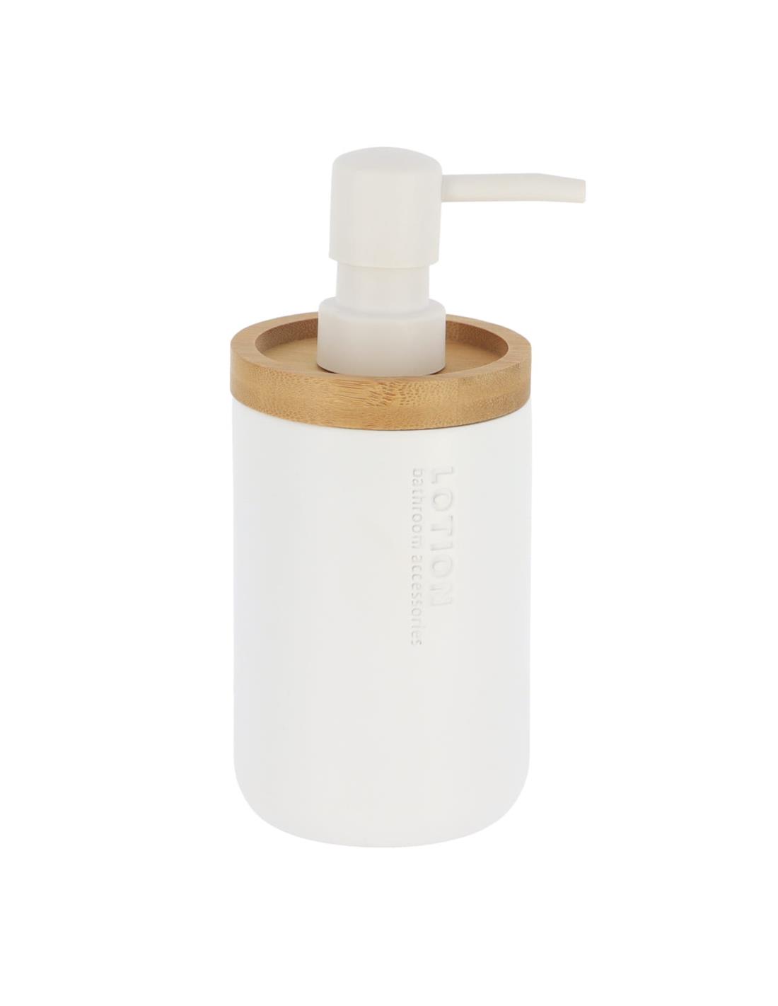 Dispenser polyresin λευκό με bamboo - Box In Θεσσαλονίκη - 25ης Μαρτίου 111