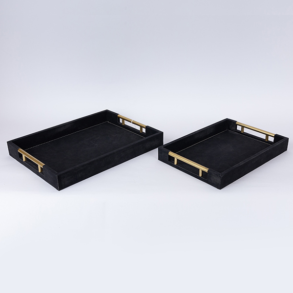 S/2 ΔΙΣΚΟI PU ΜΑΥΡΟΙ 40x30x5cm / 34x24x4.5cm