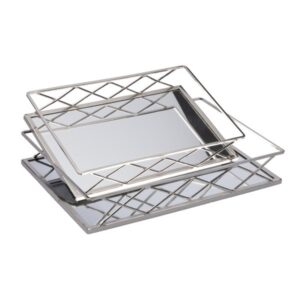S/2 ΔΙΣΚΟΙ ΜΕΤΑΛΛΙΚΟΙ ΜΕ ΚΑΘΡΕΦΤΗ ΑΣΗΜΙ 35x25x6cm / 30.5x20x5.5cm