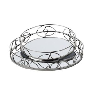 s/2 ΔΙΣΚΟΣ ΜΕΤΑΛΛΙΚΟΣ ΜΕ ΚΑΘΡΕΦΤΗ ΑΣΗΜΙ 35x5x25cm/ 30.5x5x20.5cm