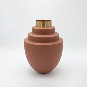 ΒΑΖΟ ΜΕΤΑΛΛΙΚΟ ΚΕΡΑΜΙΔΙ-ΧΡΥΣΟ 26x26x34cm