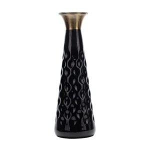 ΒΑΖΟ ΜΕΤΑΛΛΙΚΟ ΜΑΥΡΟ - ΧΡΥΣΟ 15.5x15.5x14.5cm