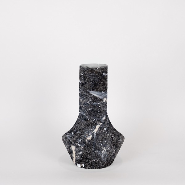 ΒΑΖΟ ΜΕΤΑΛΛΙΚΟ ΜΩΣΑΪΚΟ ΜΑΥΡΟ ΑΝΤΙΚΕ 26x26x39cm