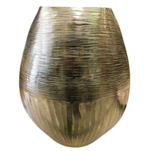 Βάζο Μεταλλικό Ανάγλυφο Χρυσό Μεγάλο 31x16x39cm | 24.152 - Box In Θεσσαλονίκη - 25ης Μαρτίου 111