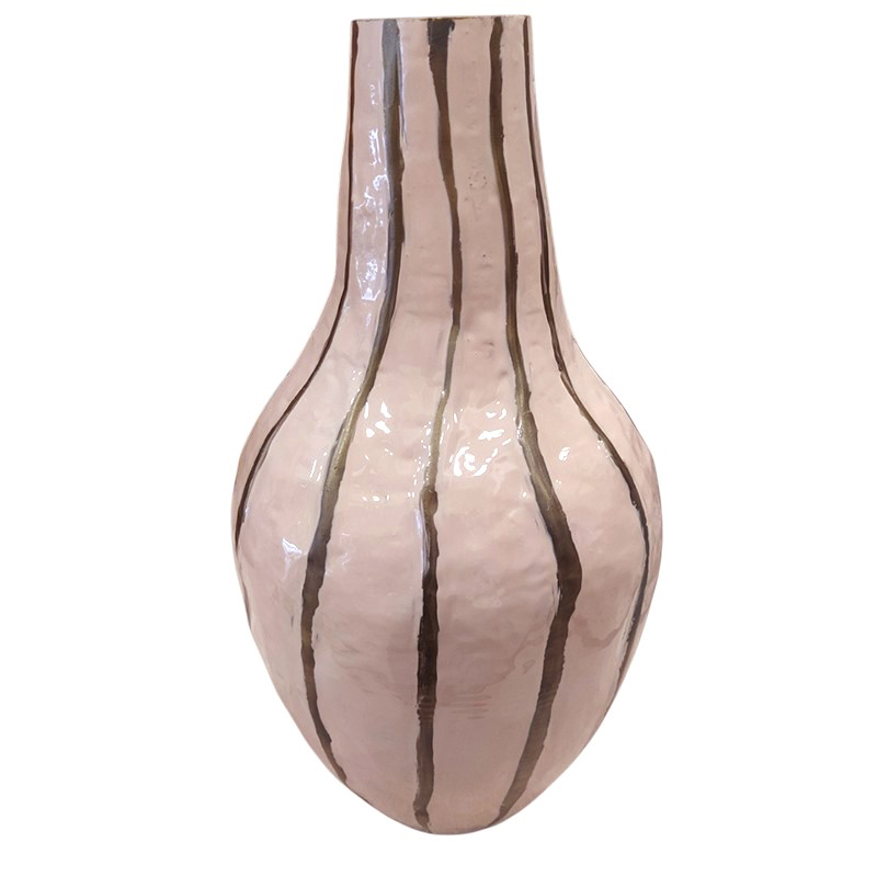 Βάζο Μεταλλικό Χειροποίητο Dusty Pink με Χρυσό 20x20x40cm | 24.252 - Box In Θεσσαλονίκη - 25ης Μαρτίου 111