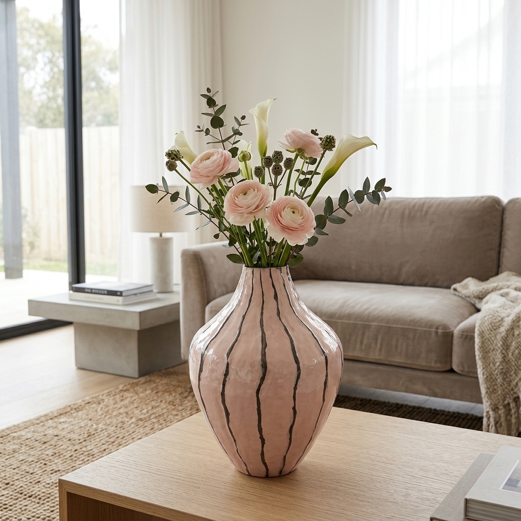 Βάζο Μεταλλικό Χειροποίητο Dusty Pink με Χρυσό 24x24x34cm | 24.250 - Box In Θεσσαλονίκη - 25ης Μαρτίου 111