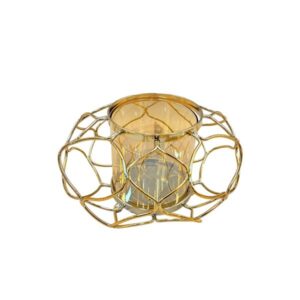 ΚΗΡΟΠΗΓΙΟ ΜΕΤΑΛΛΙΚΟ - ΓΥΑΛΙΝΟ ΧΡΥΣΟ 20x12cm