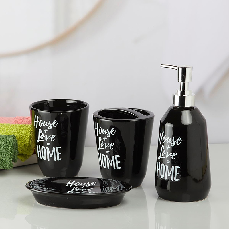 Κεραμικό σετ μπάνιου "House + Love = Home" 4 τεμαχίων Etoile PT-655A - Box In Θεσσαλονίκη - 25ης Μαρτίου 111