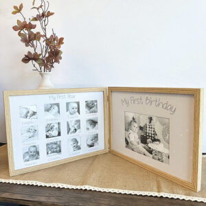 Κορνίζα "MY 1ST YEAR"ξύλινη διπλή 37X27cm | 014.BB0334 - Box In Θεσσαλονίκη - 25ης Μαρτίου 111