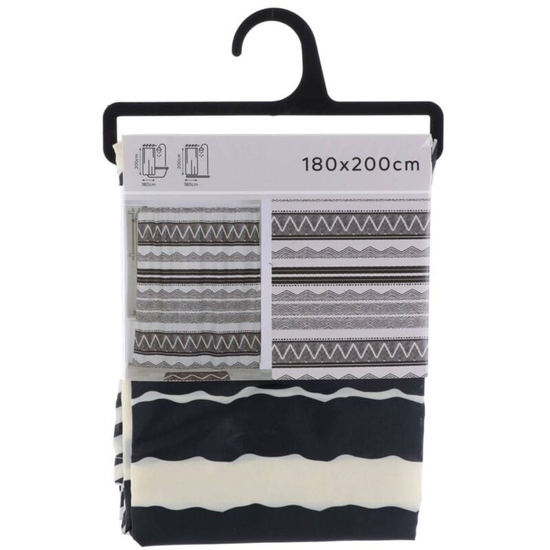 Κουρτίνα Μπάνιου Polyester “Tribal Lodge” 180x200cm | Μοντέρνα Διακόσμηση Μπάνιου | 06.1200729 - Box In Θεσσαλονίκη - 25ης Μαρτίου 111