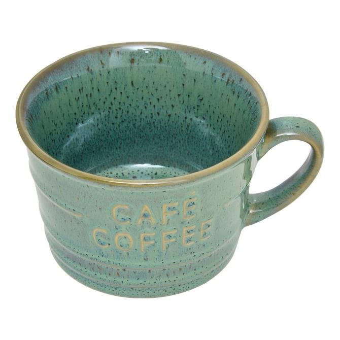 Κούπα Κεραμική "CAFÉ COFFEE" Πράσινη 12.2x6.2x10cm | 07.212114C - Box In Θεσσαλονίκη - 25ης Μαρτίου 111