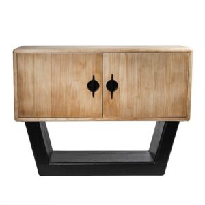 ΜΠΟΥΦΕΣ MDF - ΜΕΤΑΛΛΙΚΟΣ ΦΥΣΙΚΟ - ΜΑΥΡΟΣ 120x40x90cm