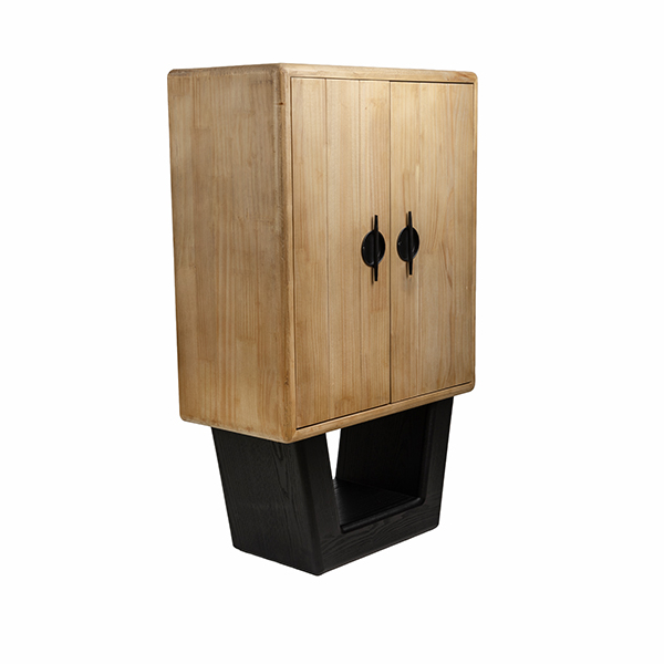 ΜΠΟΥΦΕΣ MDF - ΜΕΤΑΛΛΙΚΟΣ ΦΥΣΙΚΟ - ΜΑΥΡΟΣ 70x35x114cm