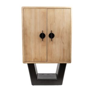 ΜΠΟΥΦΕΣ MDF - ΜΕΤΑΛΛΙΚΟΣ ΦΥΣΙΚΟ - ΜΑΥΡΟΣ 70x35x114cm