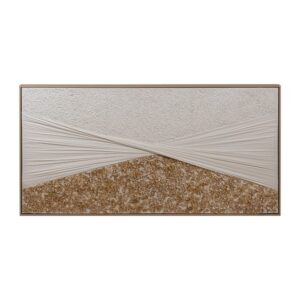 ΠΙΝΑΚΑΣ ΚΑΜΒΑΣ ΜΕ ΠΛΑΙΣΙΟ ΛΕΥΚΟ - ΧΡΥΣΟ 122x4.5x62cm