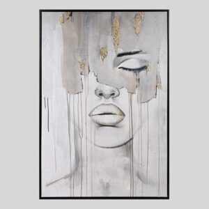 ΠΙΝΑΚΑΣ ΚΑΜΒΑΣ ΜΕ ΠΛΑΙΣΙΟ ΠΡΟΣΩΠΟ ΜΠΕΖ 80x120cm