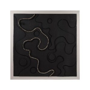 ΠΙΝΑΚΑΣ ΚΥΚΛΟΙ 3D ΜΑΥΡΟΣ - ΧΡΥΣΟΣ 100x3x100cm