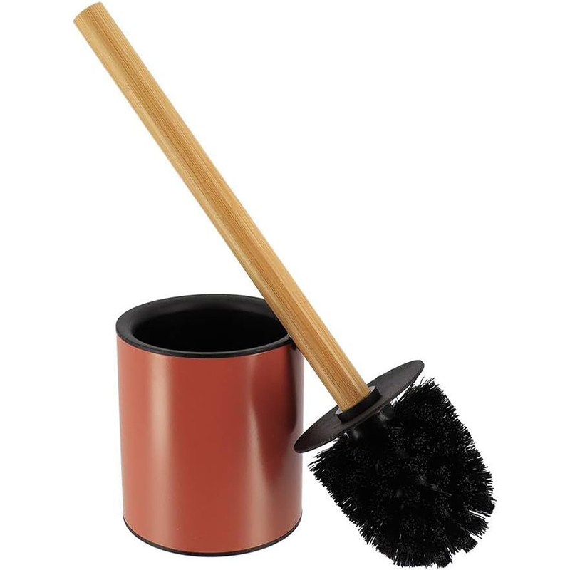 Πιγκάλ Μπάνιου Πλαστικό με Ξύλο (Ø10.2x37.5cm) Terracotta | 06.6650125 - Box In Θεσσαλονίκη - 25ης Μαρτίου 111