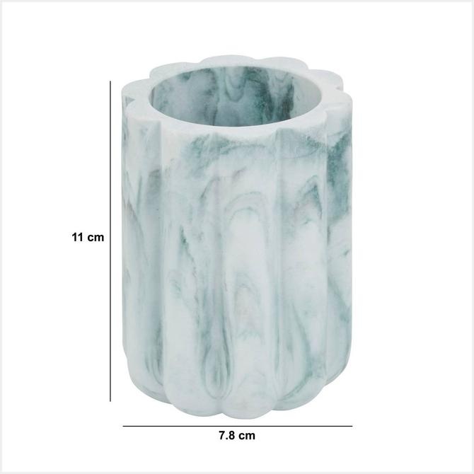 Ποτήρι Μπάνιου Polyresin με Εφέ Λευκού Μαρμάρου Φ7.8x11cm 07.213321 - Box In Θεσσαλονίκη - 25ης Μαρτίου 111