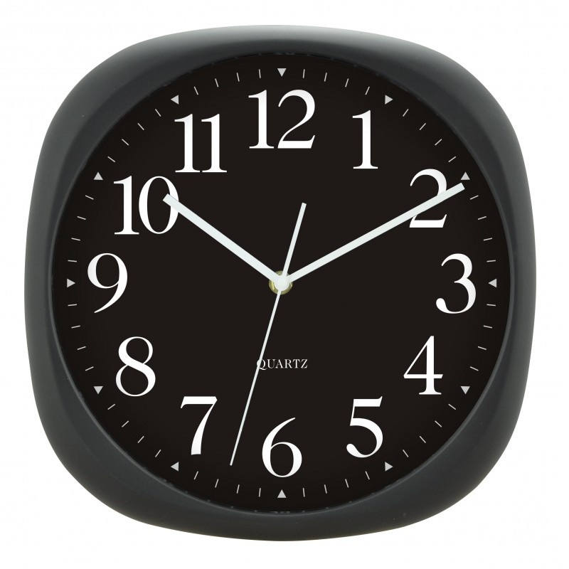 Ρολόι Τοίχου Quartz Μαύρο Minimal Σχεδιασμός 30cm | Modern Wall Clock | EG6934-BLACK - Box In Θεσσαλονίκη - 25ης Μαρτίου 111