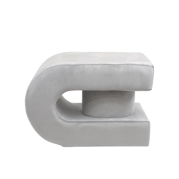 ΣΚΑΜΠΟ ΒΕΛΟΥΔΟ ΓΚΡΙ MDF 60.5x40x40cm