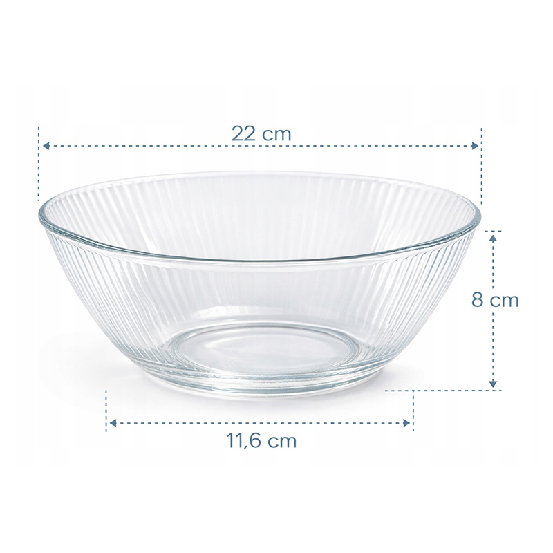 Σαλατιέρα Γυάλινη Διάφανη 1500ml 22x8cm | Μπολ Σερβιρίσματος | 03.25946 - Box In Θεσσαλονίκη - 25ης Μαρτίου 111