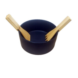 Σαλατιέρα Ματ Πορσελάνης Neo Black Μαύρη Ø23cm με Bamboo Κουτάλες Cryspo Trio | 26.000.925 - Box In Θεσσαλονίκη - 25ης Μαρτίου 111