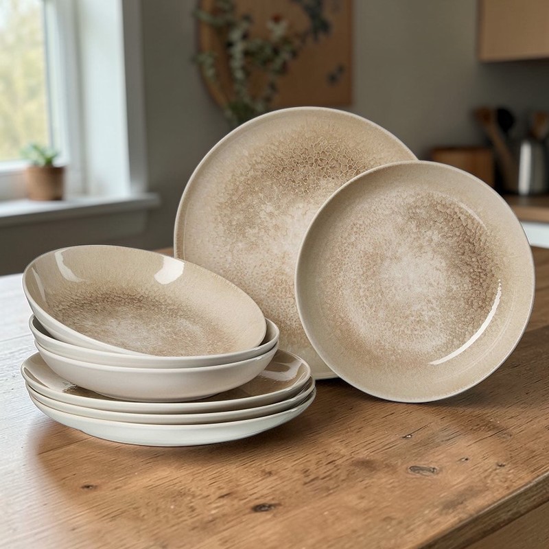 Σερβίτσιο Φαγητού 20τμχ "Jupiter Beige" In-glaze Stoneware Cryspo Trio 25.096.40 - Box In Θεσσαλονίκη - 25ης Μαρτίου 111