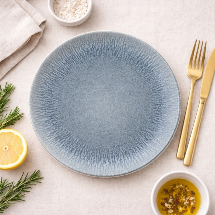 Σερβίτσιο Φαγητού 20τμχ "Neptune Blue" In-glaze Stoneware Cryspo Trio 25.098.40 - Box In Θεσσαλονίκη - 25ης Μαρτίου 111