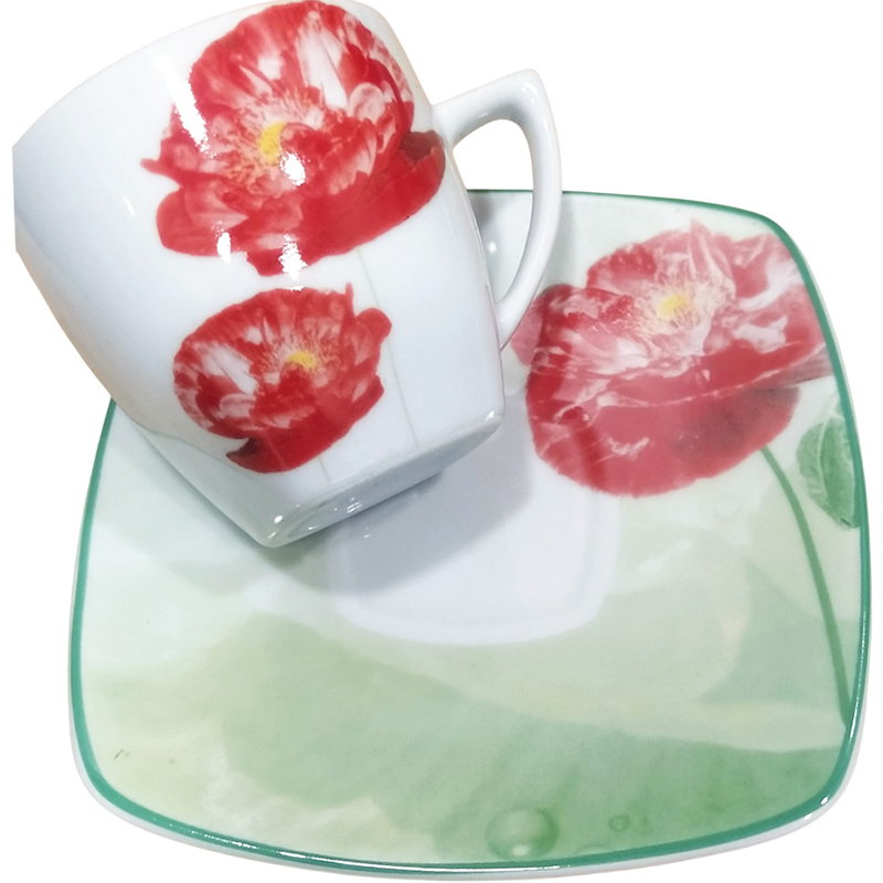 Σετ 6 Φλυτζάνια Καφέ Poppy από Πορσελάνη 90ml | 90000/T1862 - Box In Θεσσαλονίκη - 25ης Μαρτίου 111