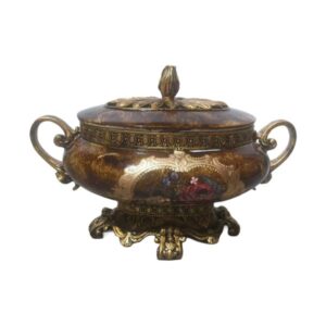 ΦΟΝΤΑΝΙΕΡΑ ΠΟΛΥΡΕΖΙΝ ΚΑΦΕ - ΧΡΥΣΟ 26.5x15x18cm